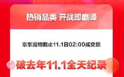 京东宠物11.11首日开门红 猫主食罐成交额同比增长1200%