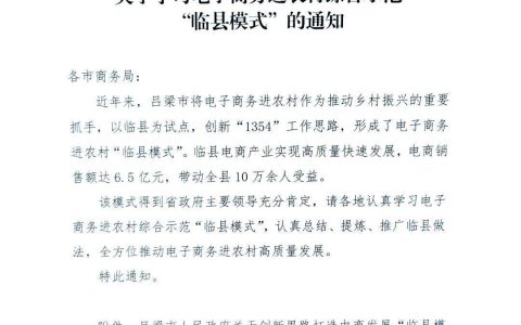 电子商务进农村综合示范“临县模式”在全省推广