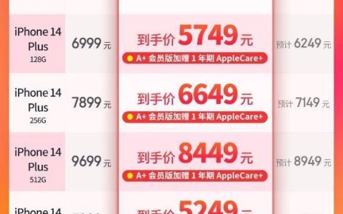 iPhone超低价：京东11.11 iPhone 14 Plus 所有型号比天猫便宜500元