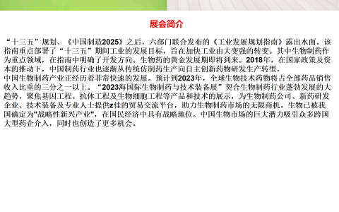 展会预告|2023上海国际生物制药与技术装备展