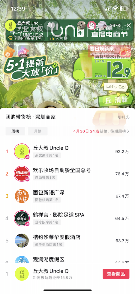 第三届直播电商节（中国·广州），丘大叔柠檬茶直播业绩突破新高