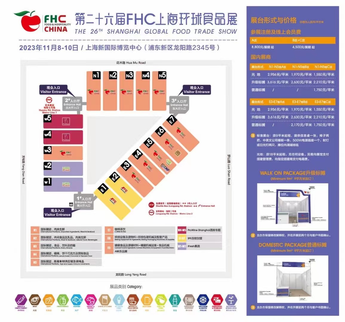 2023第二十六届FHC环球食品博览会11.8-10上海新国际博览中心盛大开幕