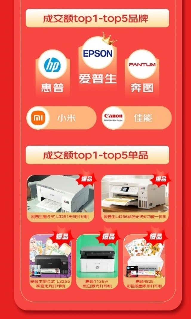 办公设备成京东618爆款 国产商用打印机销量同比增120%