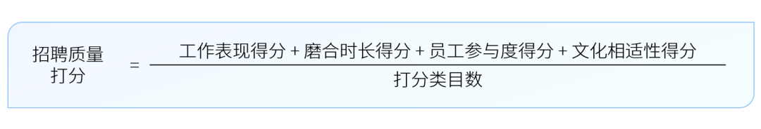 招聘质量打分计算公式-用友大易智能招聘系统