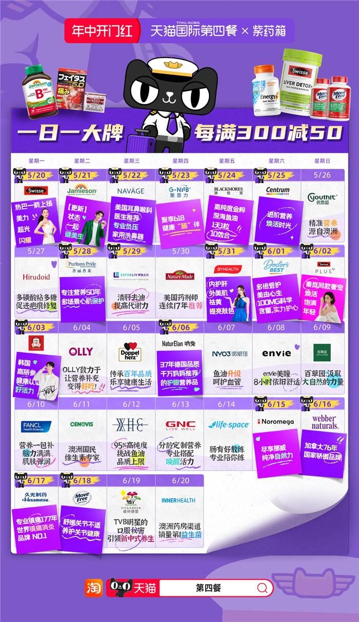 618提前开售，天猫国际加码全家健康赛道！